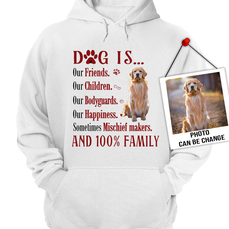 Customized Dog Photo Unisex T Shirt - Dogs are our friends our children our bodyguards our happiness Shirt - Gift For Dog Lovers, Family