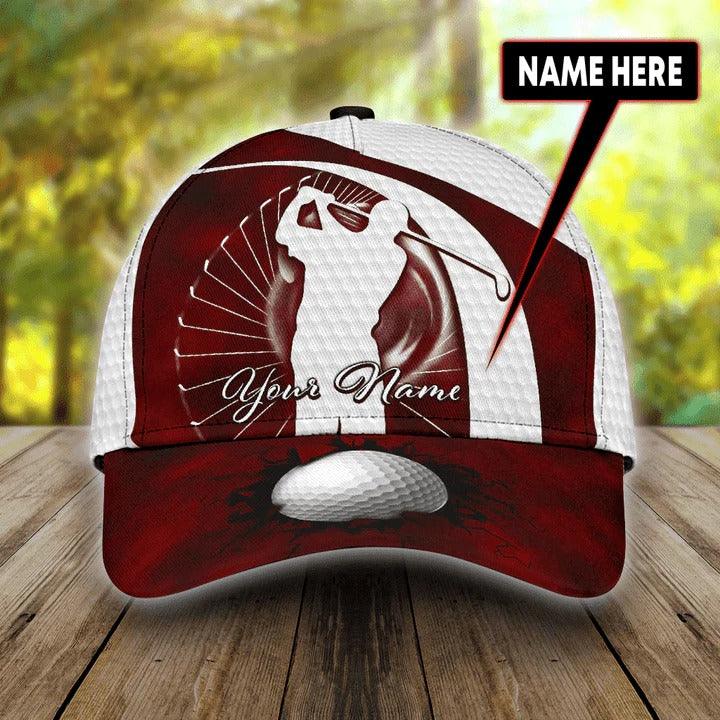 Customized Name Goft Classic Cap, Personalized Name Golf Classic Cap, Golf Brown Color Golf For Men - Perfect Gift For Golf Lovers, Golfers - Cerigifts