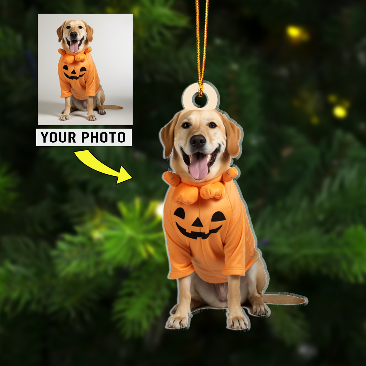 Customized Photo Dog Acrylic Ornaments, Meaningful Christmas For Dog Mom Dad