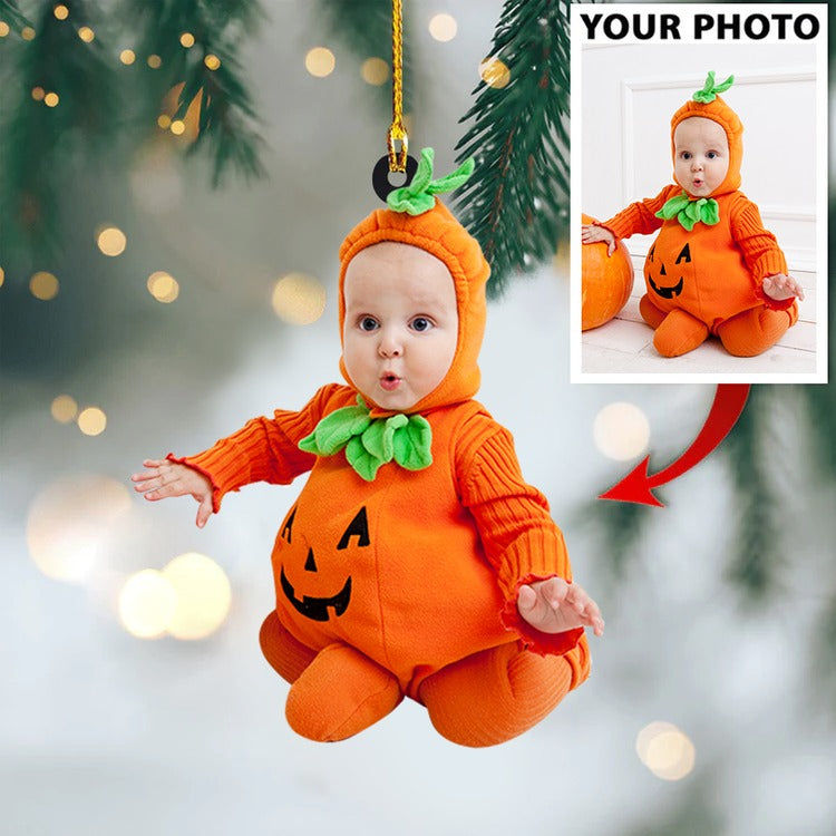 Cute Baby Photo Acrylic Ornament, Custom Photo Christmas Gift For Baby, Son, Daughter, Mom Dad