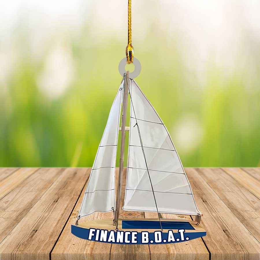 Personalized Sailboat Acrylic Ornament, Custom Name Acrylic Ornament For Sailor