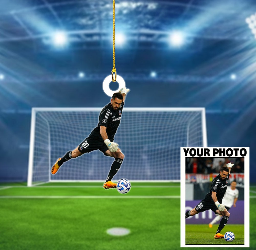 Custom Soccer Photo Acrylic Ornament, Custom Sport Photo Ornament, Christmas Ornament Decor, Custom Shape Ornament