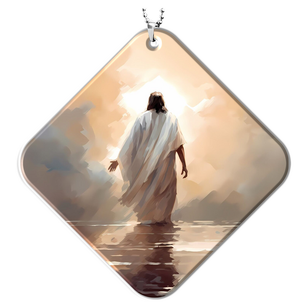 Jesus Walking On Water Acrylic Ornament, Perfect Christmas Gift For Family, Friends, Holiday Decor
