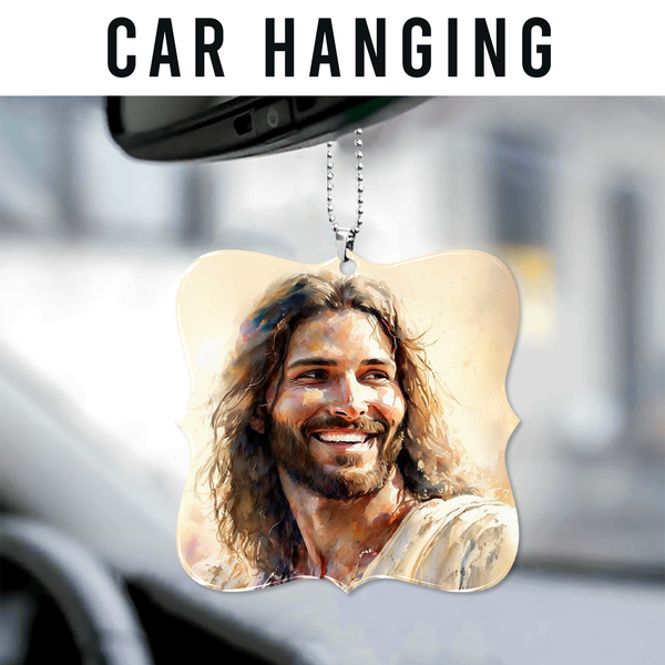 Christ Smiling Acrylic Ornament, Perfect Christmas Gift For Family, Friends, Holiday Decor