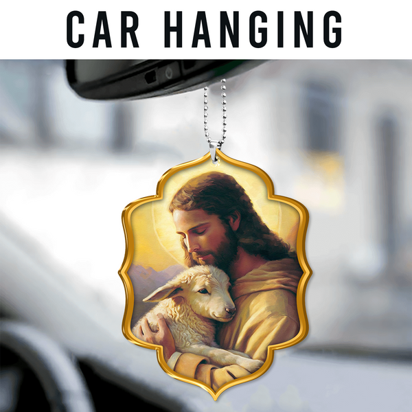Christ And Lamb Acrylic Ornament The Good Shepherd Ornament, Perfect Christmas Gift For Family, Friends