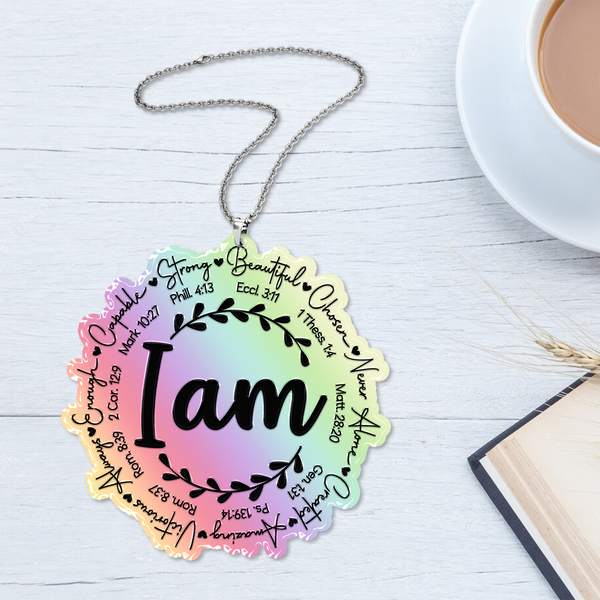 Jesus Acrylic Ornament, I am Inspiration Christian Acrylic Ornament, Perfect Christmas Gift For Family, Friends