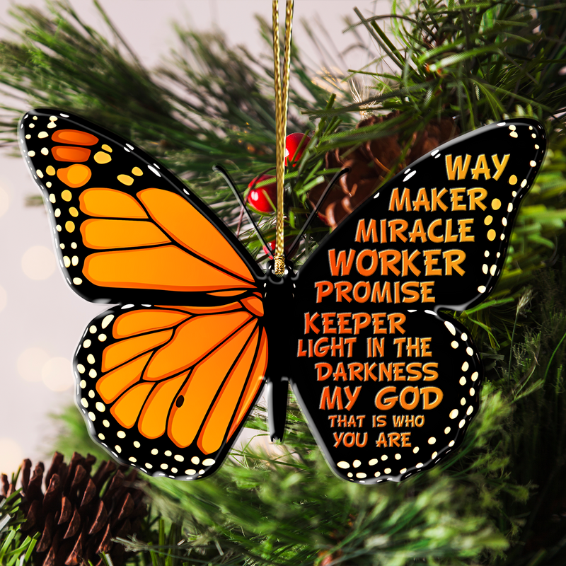 Butterfly Way Maker Acrylic Ornament, Perfect Christmas Gift For Family, Friends
