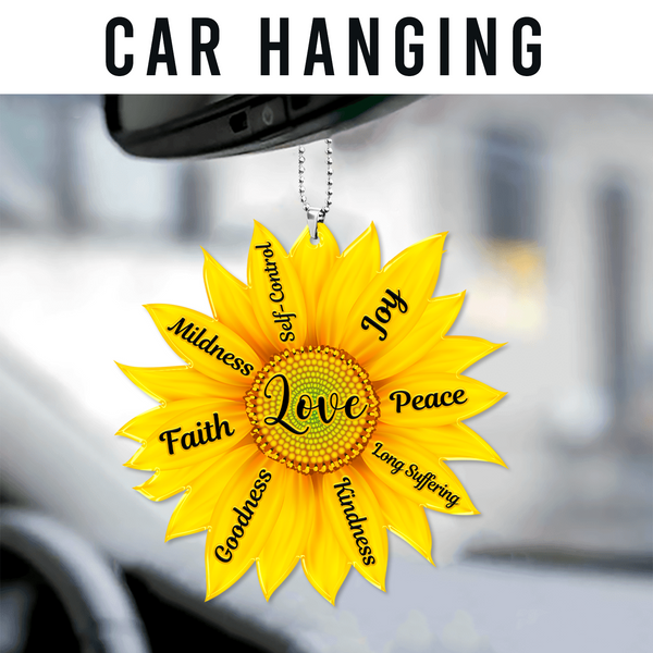 Sunflower Fruit Of The Spirit Christian Acrylic Ornament, Perfect Christmas Gift For Family, Friends