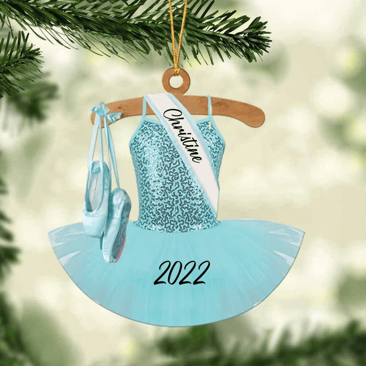 Personalized Ballet Dance Dress Acrylic Ornament, Custom Christmas Ornament Gift For Daughter, Granddaughter