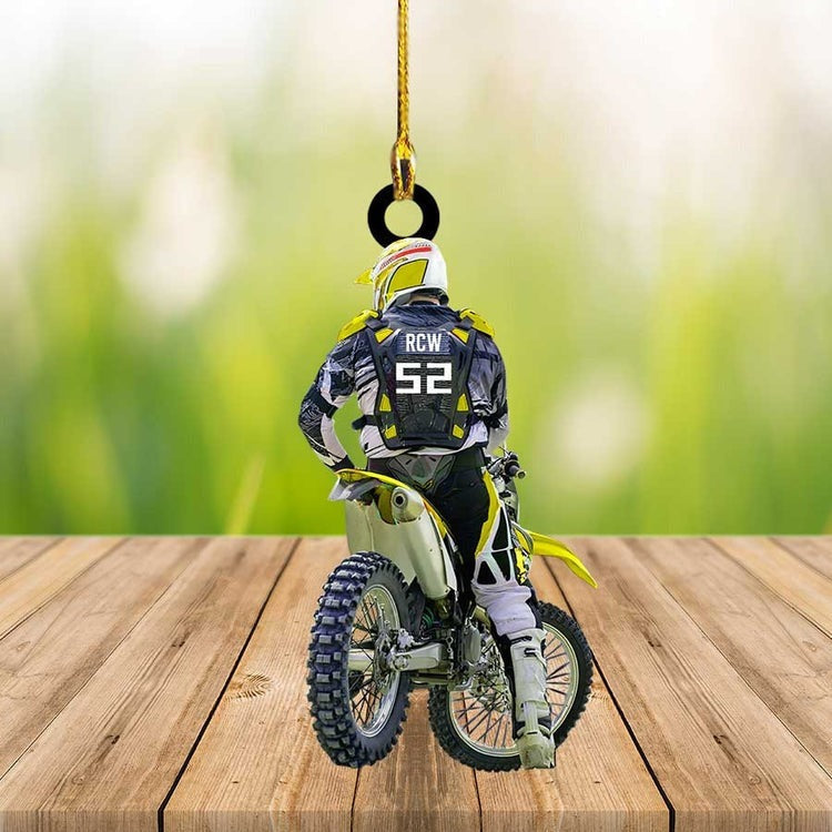 Personalized Motocross Racer Acrylic Keychain, Customized Acrylic Keychain For Motocross Lovers