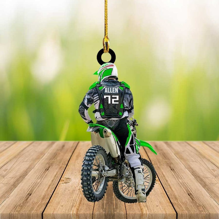 Personalized Motocross Racer Acrylic Keychain, Customized Acrylic Keychain For Motocross Lovers