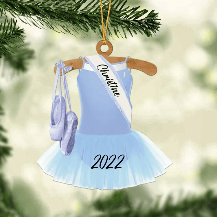 Personalized Ballet Dance Dress Acrylic Ornament, Custom Christmas Ornament Gift For Daughter, Granddaughter