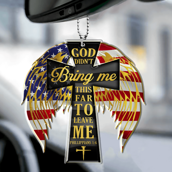 Cross Wings God Bring Me Acrylic Ornament, Perfect Christmas Gift For Family, Friends