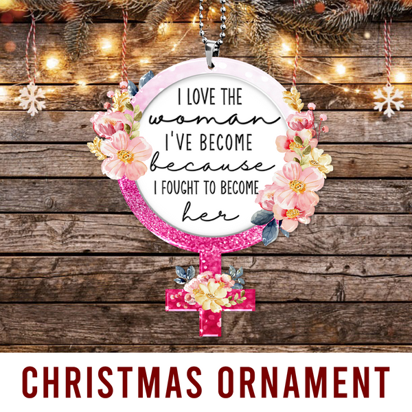 Flower Woman Power Christian Acrylic Ornament, Perfect Christmas Gift For Family, Friends