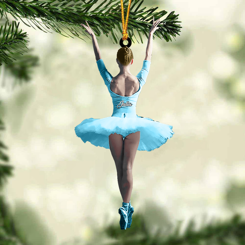 Personalized Ballet Girl Dancer Acrylic Christmas Ornament, Gift For Daughter, Ballet Lovers