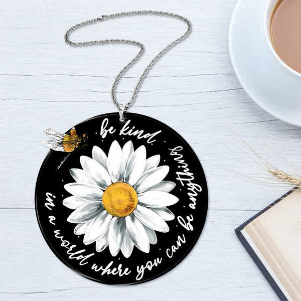 Daisy Dragonfly Be Kind Acrylic Ornament, Perfect Christmas Gift For Family, Friends, Holiday Decor
