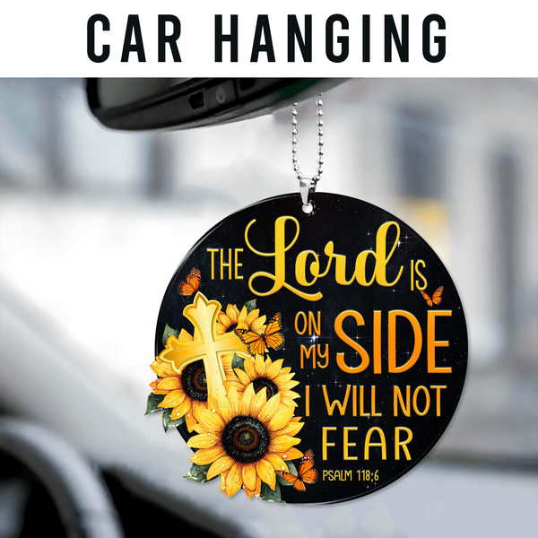 Sunflower Butterfly Cross Symbol The Lord Acrylic Ornament, Perfect Christmas Gift For Family, Friends