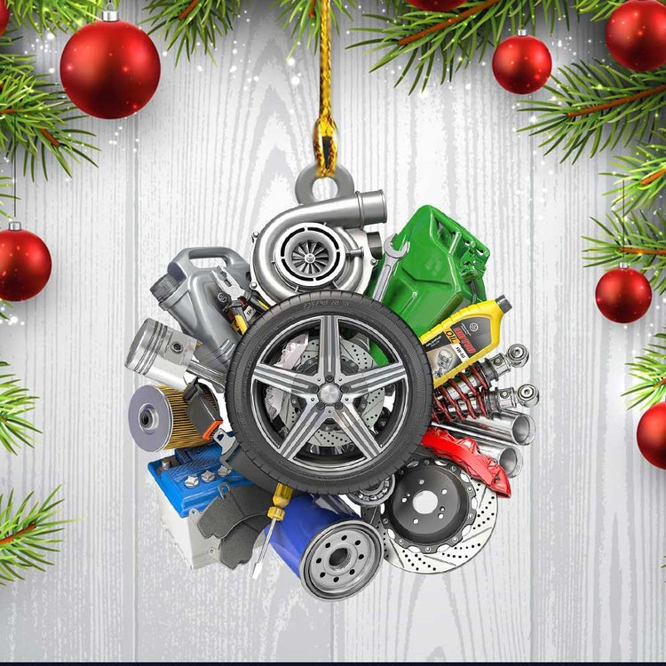 Mechanic Tool Box Ornament Christmas Acrylic Ornament, Mechanic Acrylic Ornament For Him