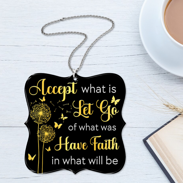 Dandelion Butterflies Have Faith Acrylic Ornament, Perfect Christmas Gift For Family, Friends, Holiday Decor