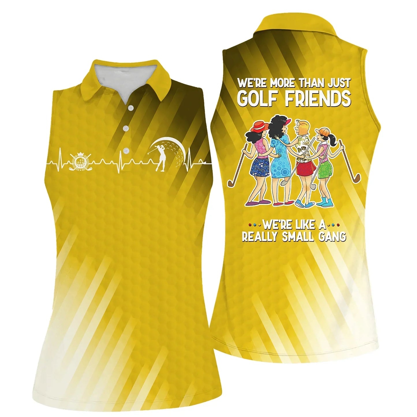 Golf Women Polo Shirt, Golf Friends Nice Shot Team Heartbeat Multicolor Women Polo Shirt - Gift For Mother's Day, Golfers, Female, Golf Lover - Cerigifts