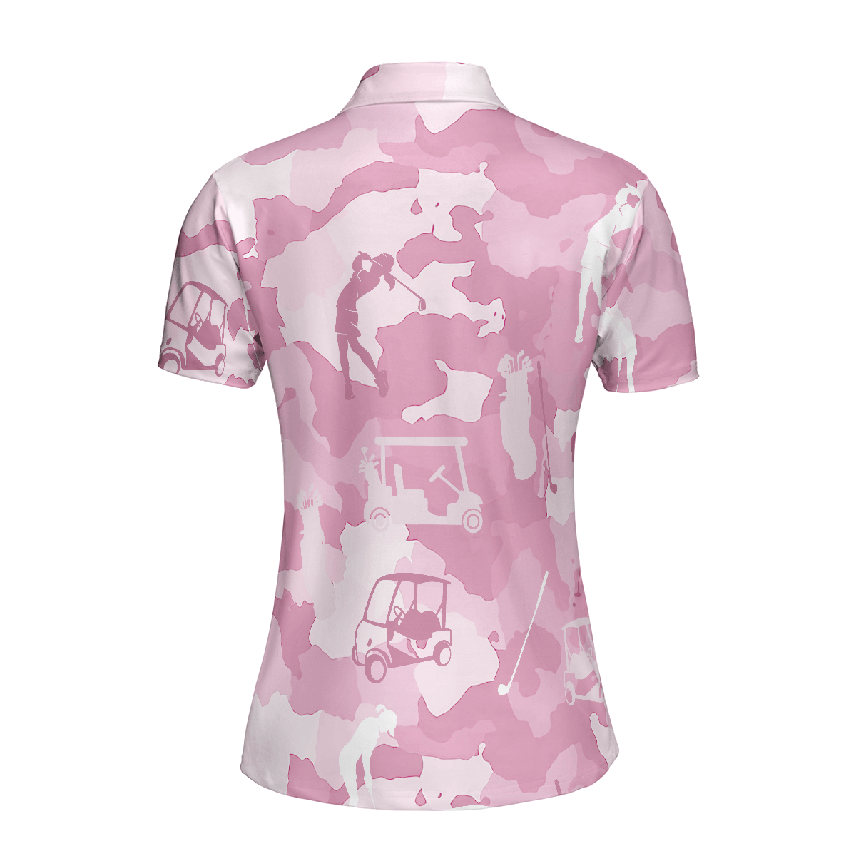 Golf Women Polo Shirt, Golf Girl Camouflage Pink And Light Pink Camo Women Polo Shirts, Cool Golf Gift For Female Golfers, Ladies, Golf Lovers - Cerigifts