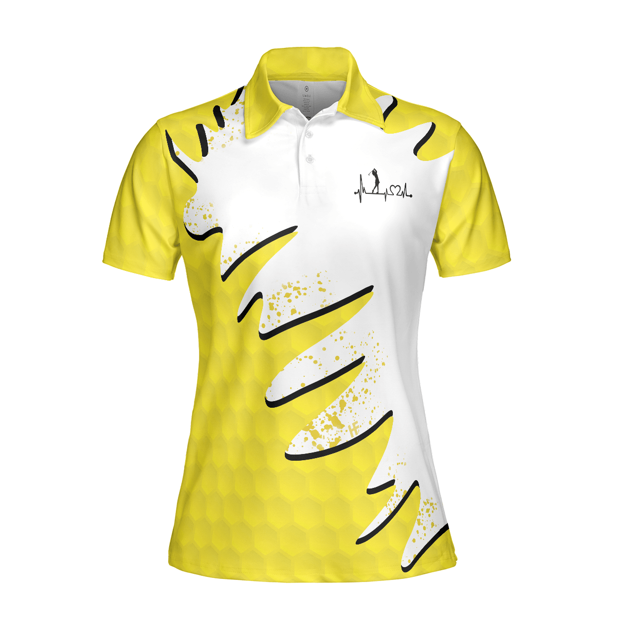 Golf Women Polo Shirt, Sporty And Cute Golf Girl Golf Women Polo Shirts, White And Yellow Golf Shirt For Ladies - Perfect Gift For Golfer, Golf Lovers - Cerigifts