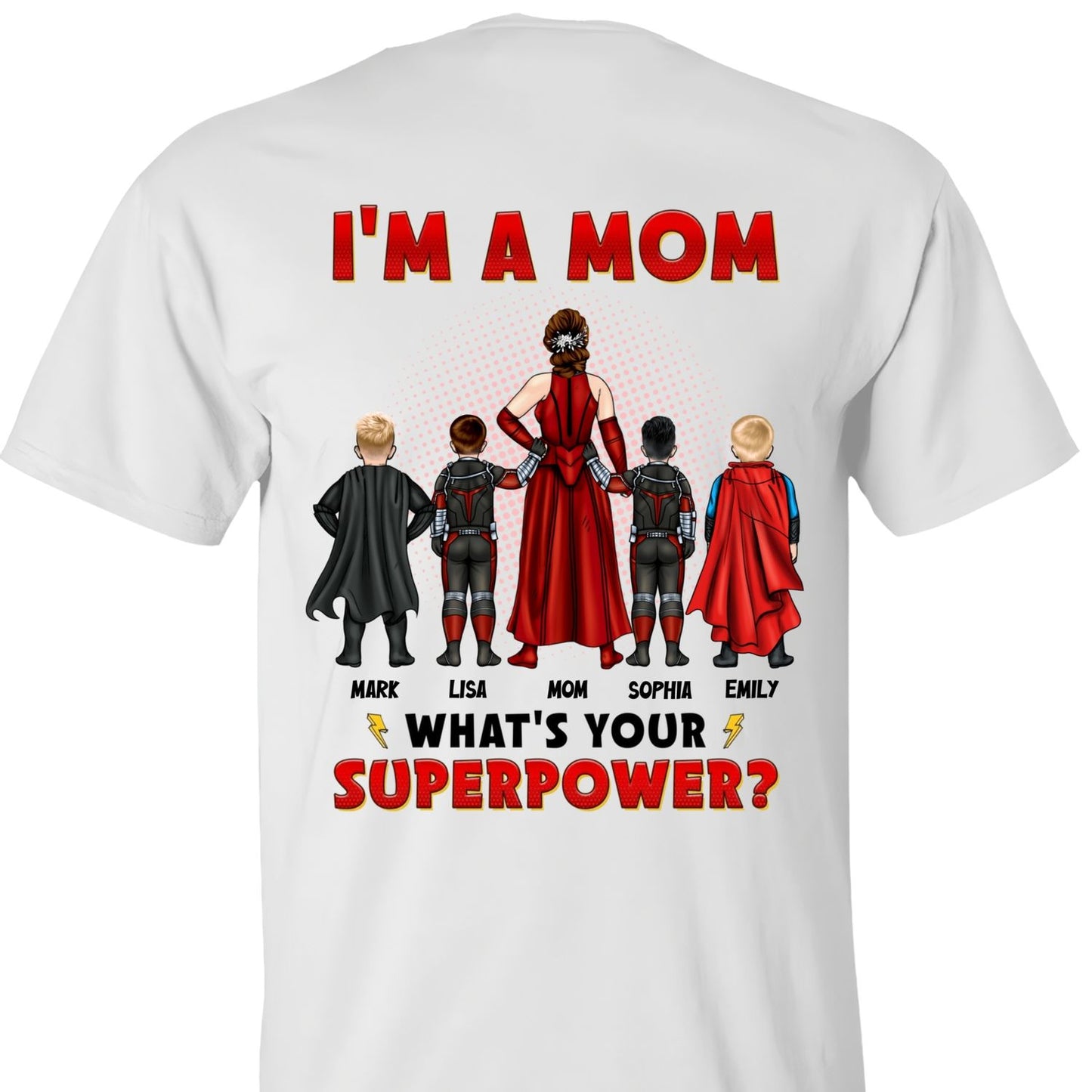Personalized Shirt Gifts For Mom I'm Mom What's Your Superpower, Special Mother's Day Gift For Super Mom, Grandma HN01