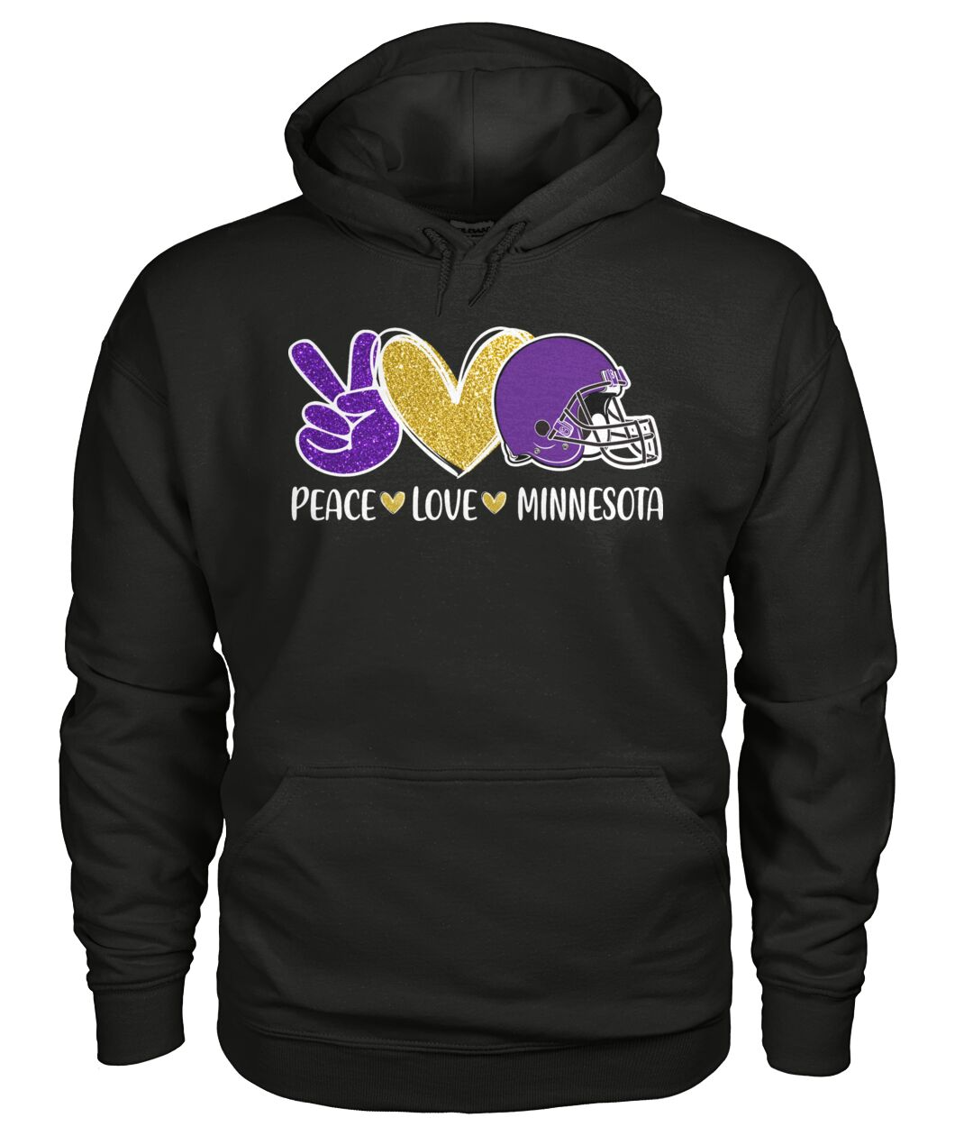 Minnesota American Football Peace Purple Gold Long Sweatshirts, Perfect Outfit For Men Women Family Love Minnesota Football Sport Lovers