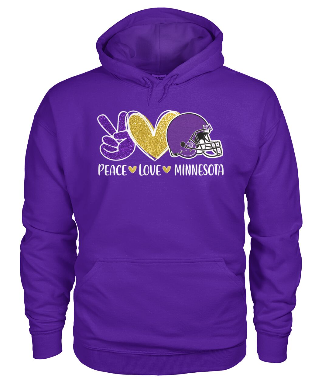 Minnesota American Football Peace Purple Gold Long Sleeve Shirt, Perfect Outfit For Men Women Family Love Minnesota Football Sport Lovers