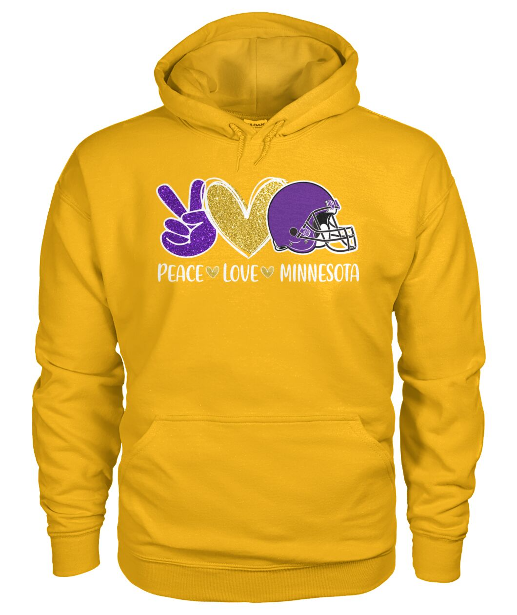 Minnesota American Football Peace Purple Gold Long Sleeve Shirt, Perfect Outfit For Men Women Family Love Minnesota Football Sport Lovers