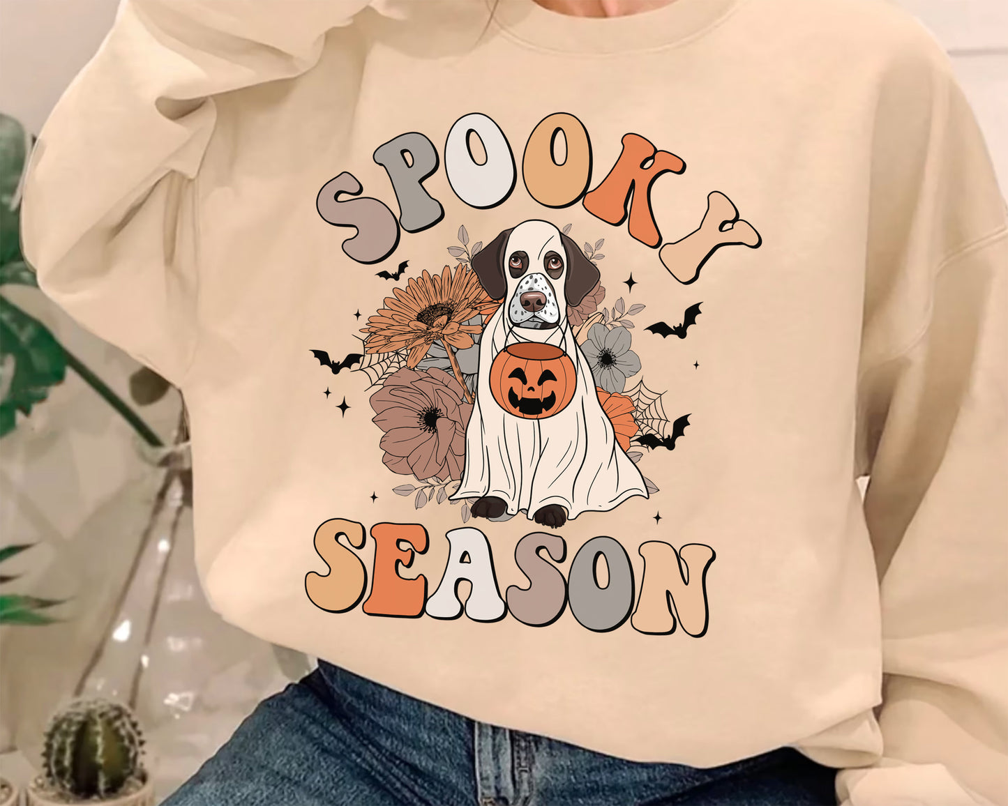 German Shorthaired Pointer Spooky Season Shirt, German Shorthaired Pointer Ghost Shirt, German Shorthaired Pointer Halloween Shirt
