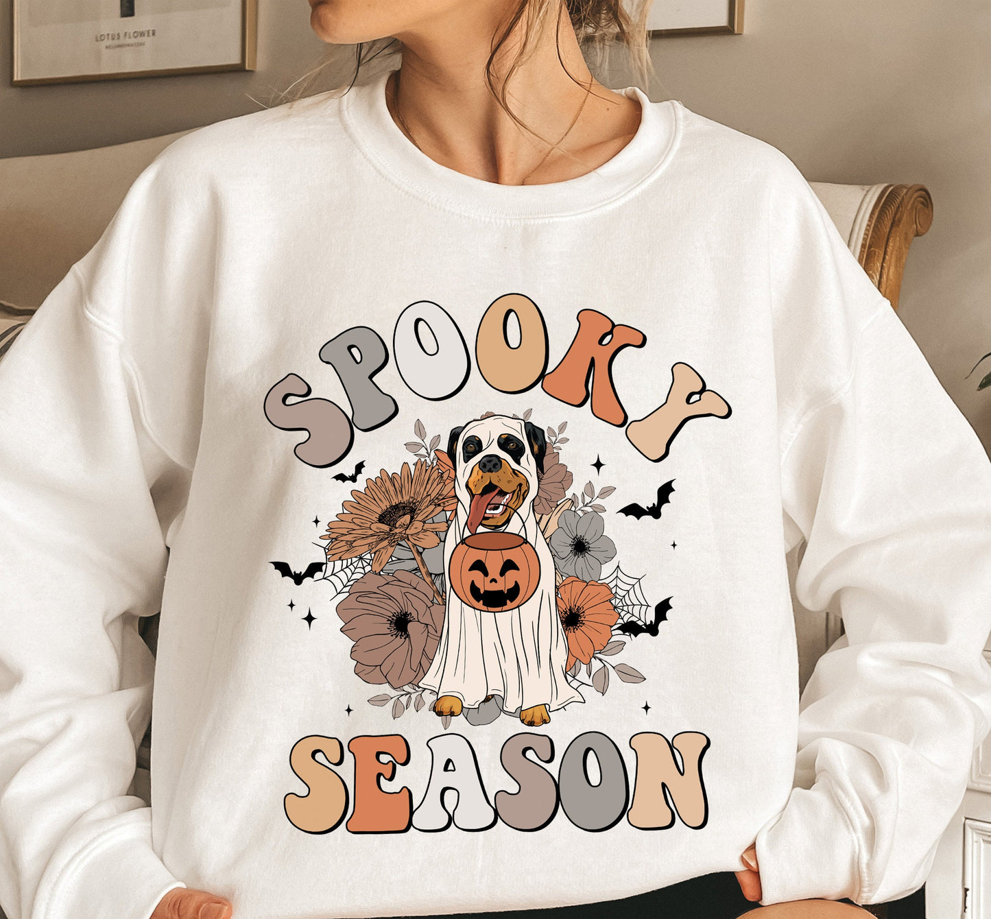 Rottweiler Spooky Season Shirt, Rottweiler Ghost Shirt, Rottweiler Halloween Shirt, Rottweiler Dog Lover, Spooky Season Dog Shirt, Dog Lover