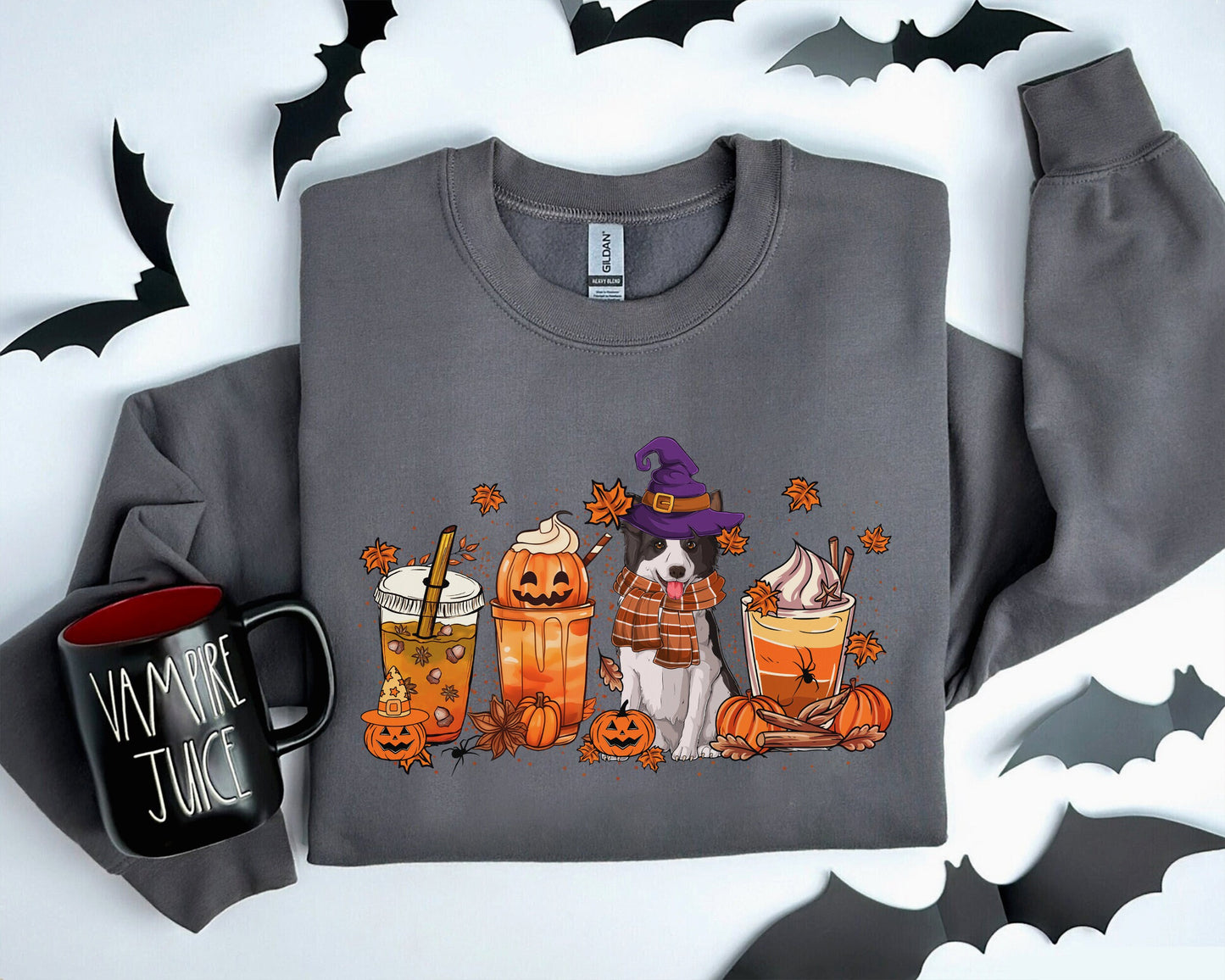 Border Collie Fall Coffee Shirt, Border Collie Pumpkin Spice Sweatshirt, Latte Border Collie Coffee Shirt, Thanksgiving Outfit