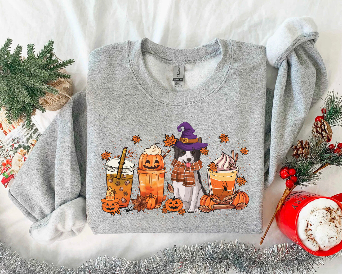 Border Collie Fall Coffee Shirt, Border Collie Pumpkin Spice Sweatshirt, Latte Border Collie Coffee Shirt, Thanksgiving Outfit
