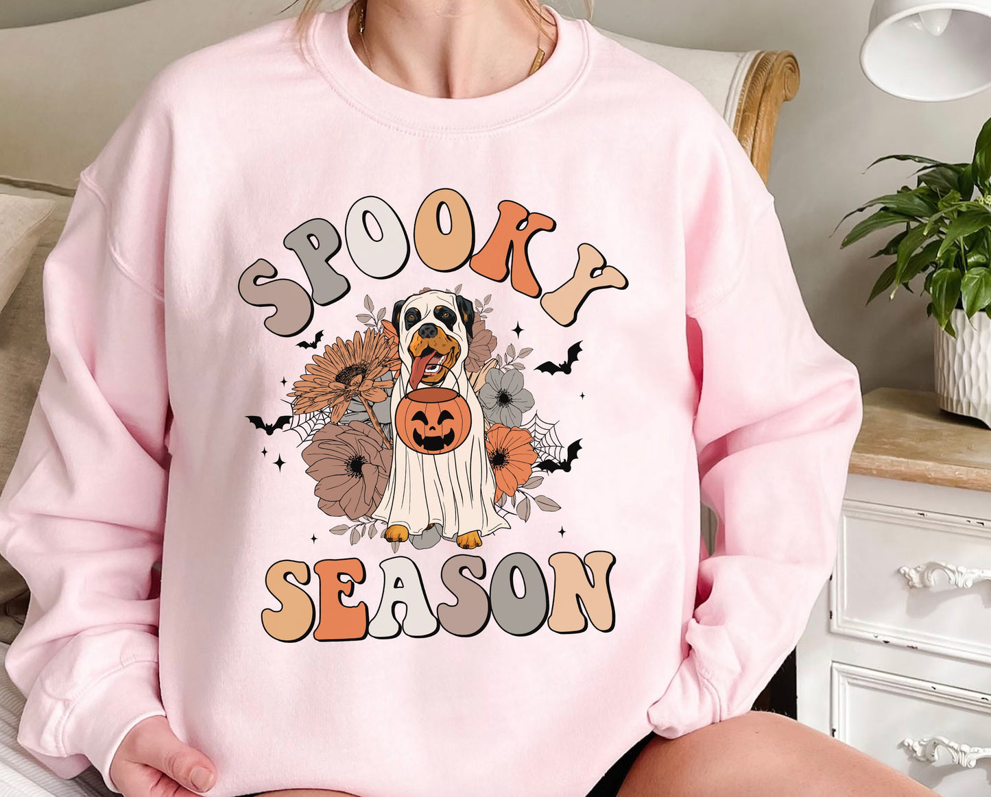 Rottweiler Spooky Season Shirt, Rottweiler Ghost Shirt, Rottweiler Halloween Shirt, Rottweiler Dog Lover, Spooky Season Dog Shirt, Dog Lover
