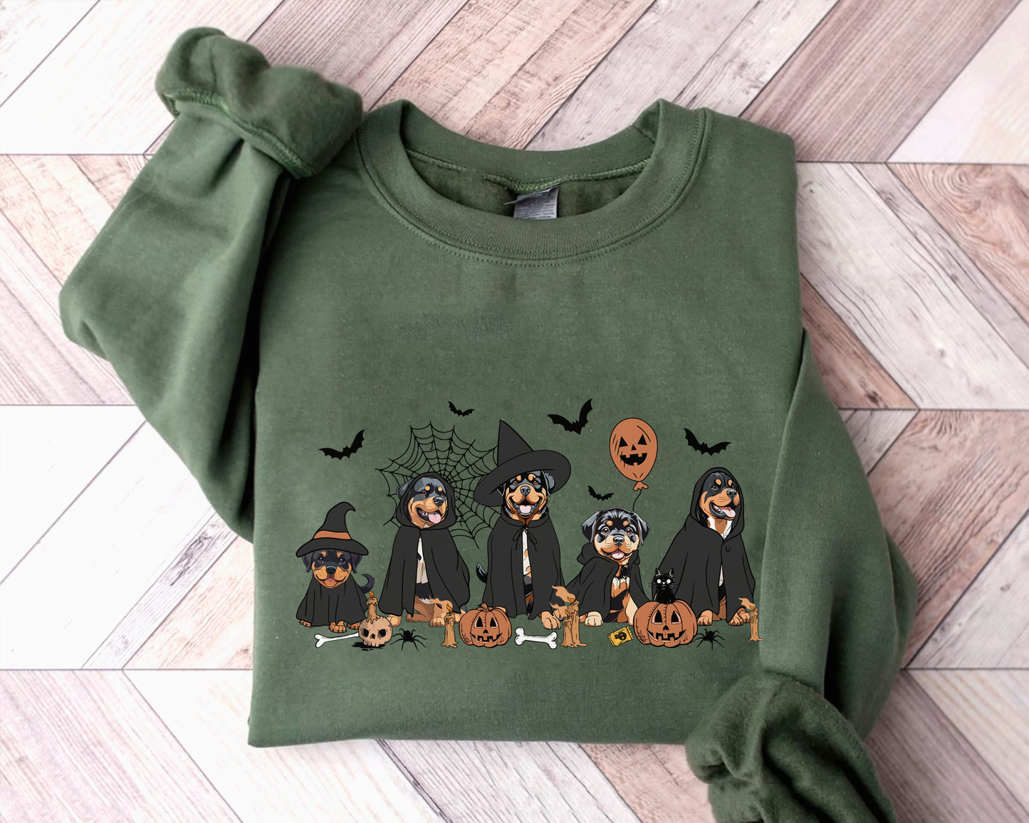 Rottweiler Witch Sweatshirt, Rottweiler Halloween Shirt, Witch Rottweiler Dog Shirt, Witch Dog Halloween Shirt