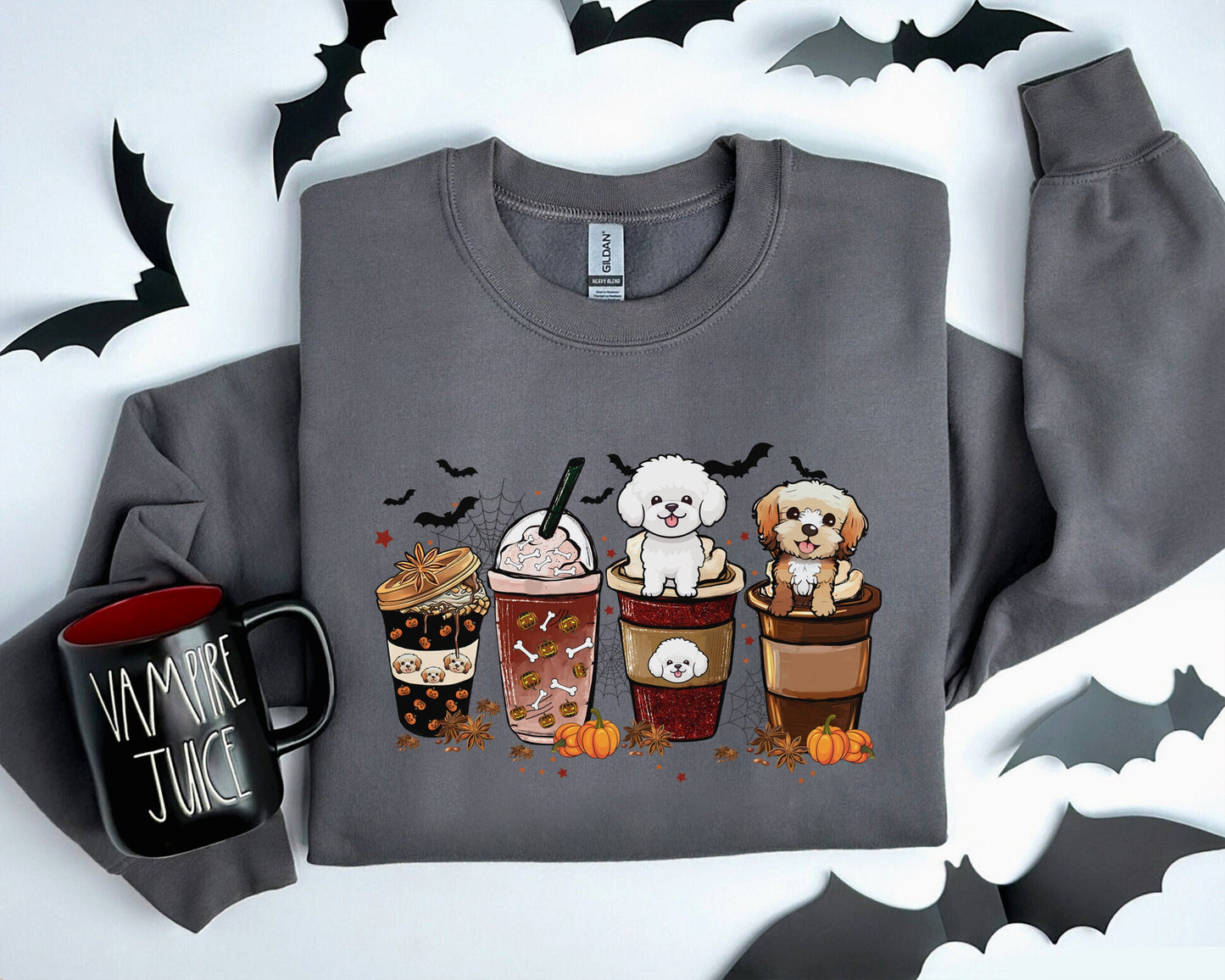 Poodle Fall Coffee Sweatshirt, Poodle Pumpkin Spice Sweatshirt, Latte Poodle Coffee Shirt, Thanksgiving Pumpkin Spice Tee