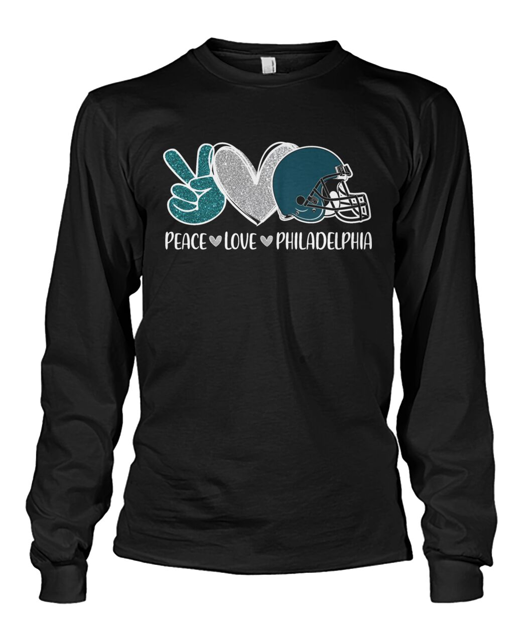 Philadelphia American Football Peace Black Forest Green T-Shirts, Football Outfit For Men Women Family Love Philadelphia Football Sport