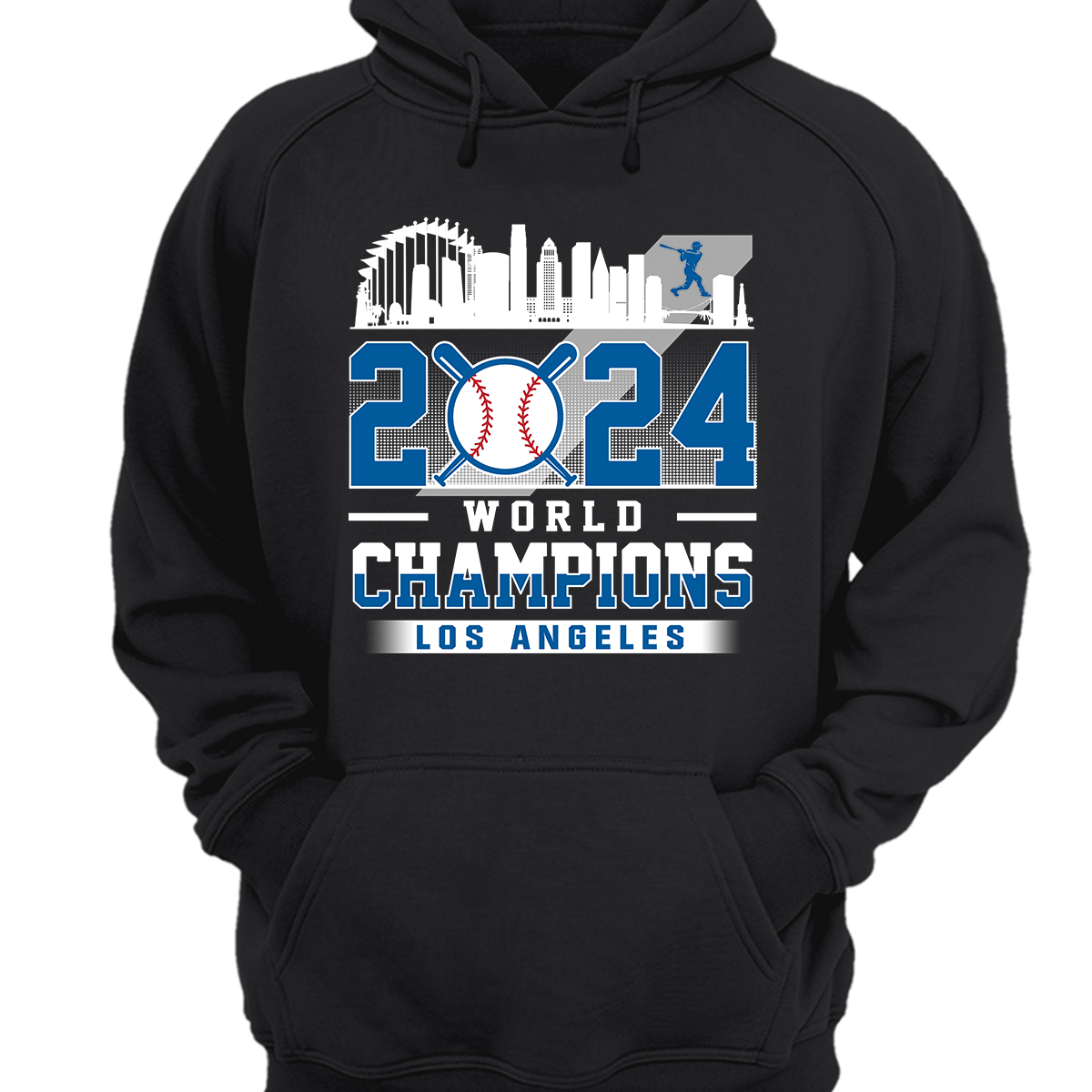 Los Angeles D Baseball 2024 World Champions Sweatshirt, L.A Baseball World Champs Shirt, Los Angeles Baseball Champs Gifts