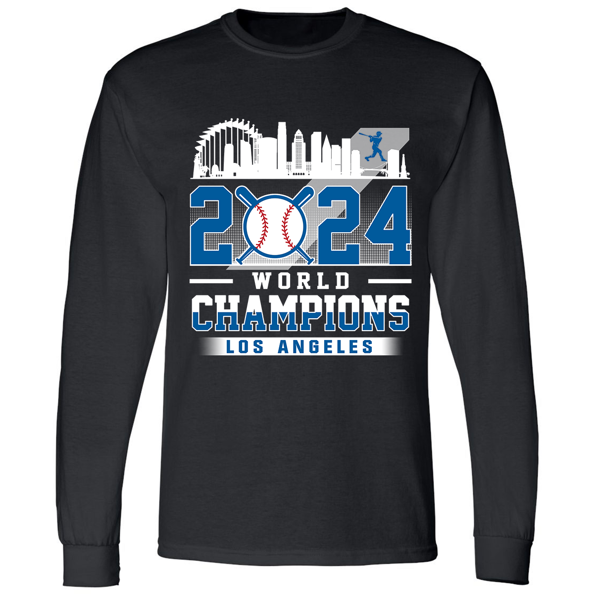 Los Angeles D Baseball 2024 World Champions Sweatshirt, L.A Baseball World Champs Shirt, Los Angeles Baseball Champs Gifts