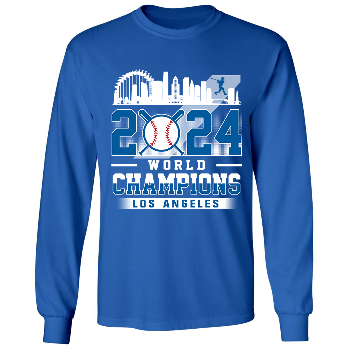 Los Angeles D Baseball 2024 World Champions Sweatshirt, L.A Baseball World Champs Shirt, Los Angeles Baseball Champs Gifts