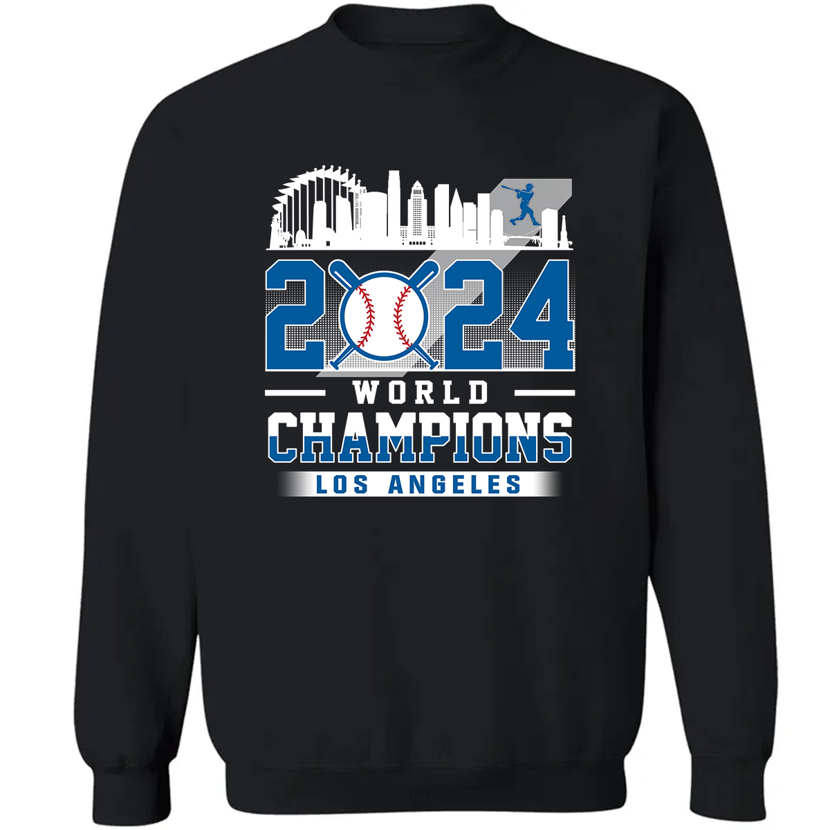 Los Angeles D Baseball 2024 World Champions Sweatshirt, L.A Baseball World Champs Shirt, Los Angeles Baseball Champs Gifts