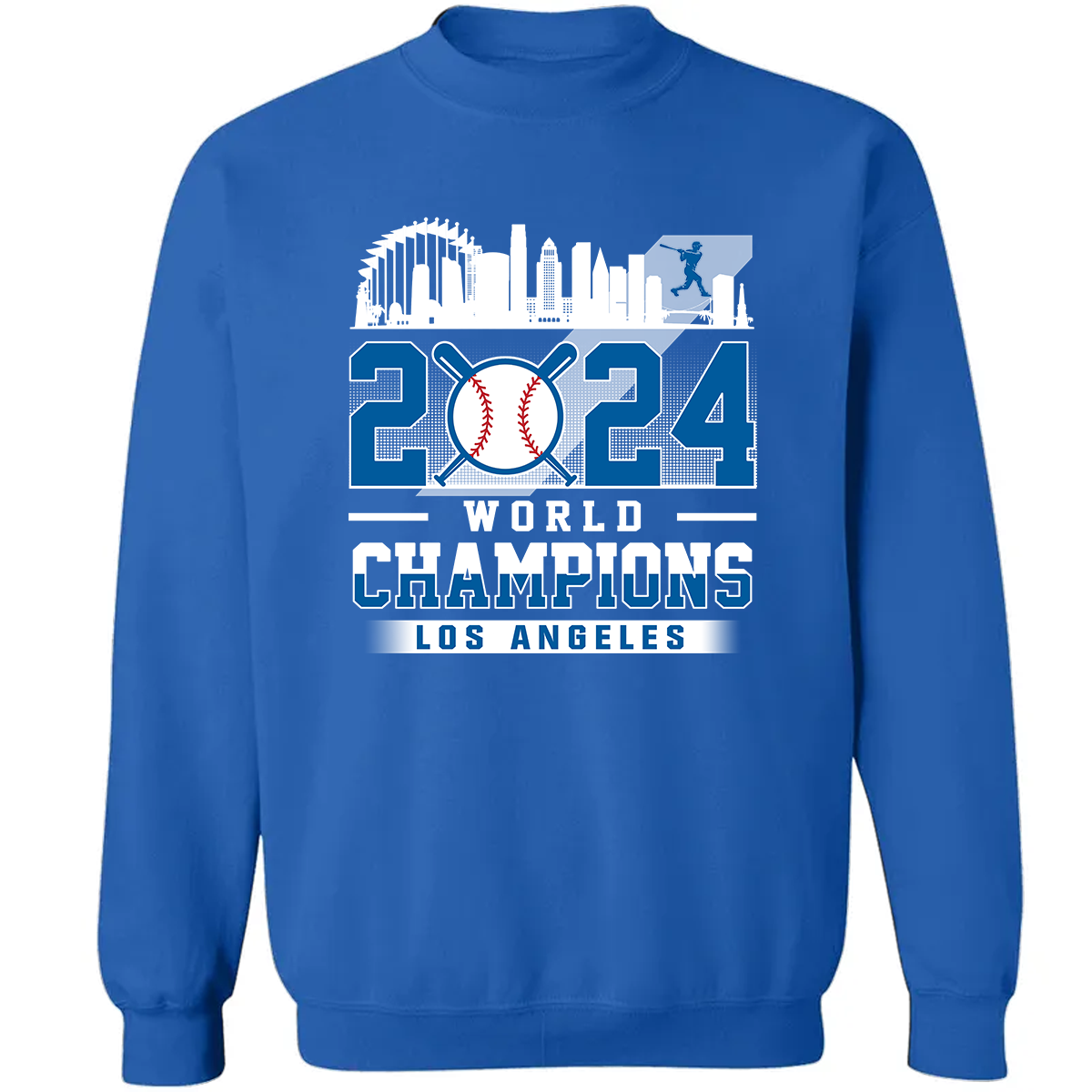 Los Angeles D Baseball 2024 World Champions Sweatshirt, L.A Baseball World Champs Shirt, Los Angeles Baseball Champs Gifts
