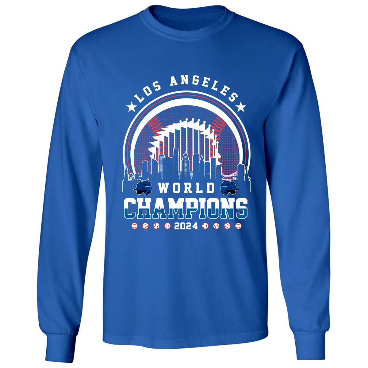 Los Angeles D Baseball Skyline 2024 World Champions Hoodie, L.A World Champs Hoodie, Los Angeles Baseball Champs Gifts