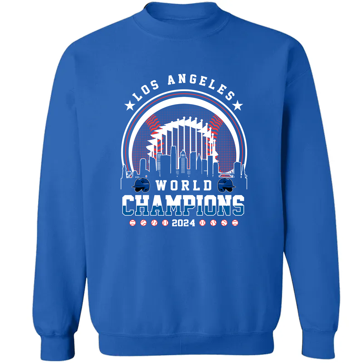 Los Angeles D Baseball Skyline 2024 World Champions Hoodie, L.A World Champs Hoodie, Los Angeles Baseball Champs Gifts