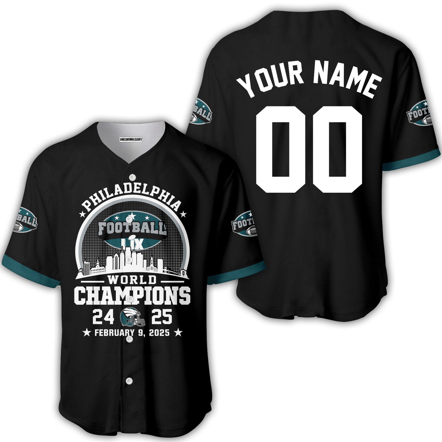 Customized Philadelphia Football LIX 2024-2025 World Champions T-Shirts, Super LIX Champions Philadelphia Football Apparel