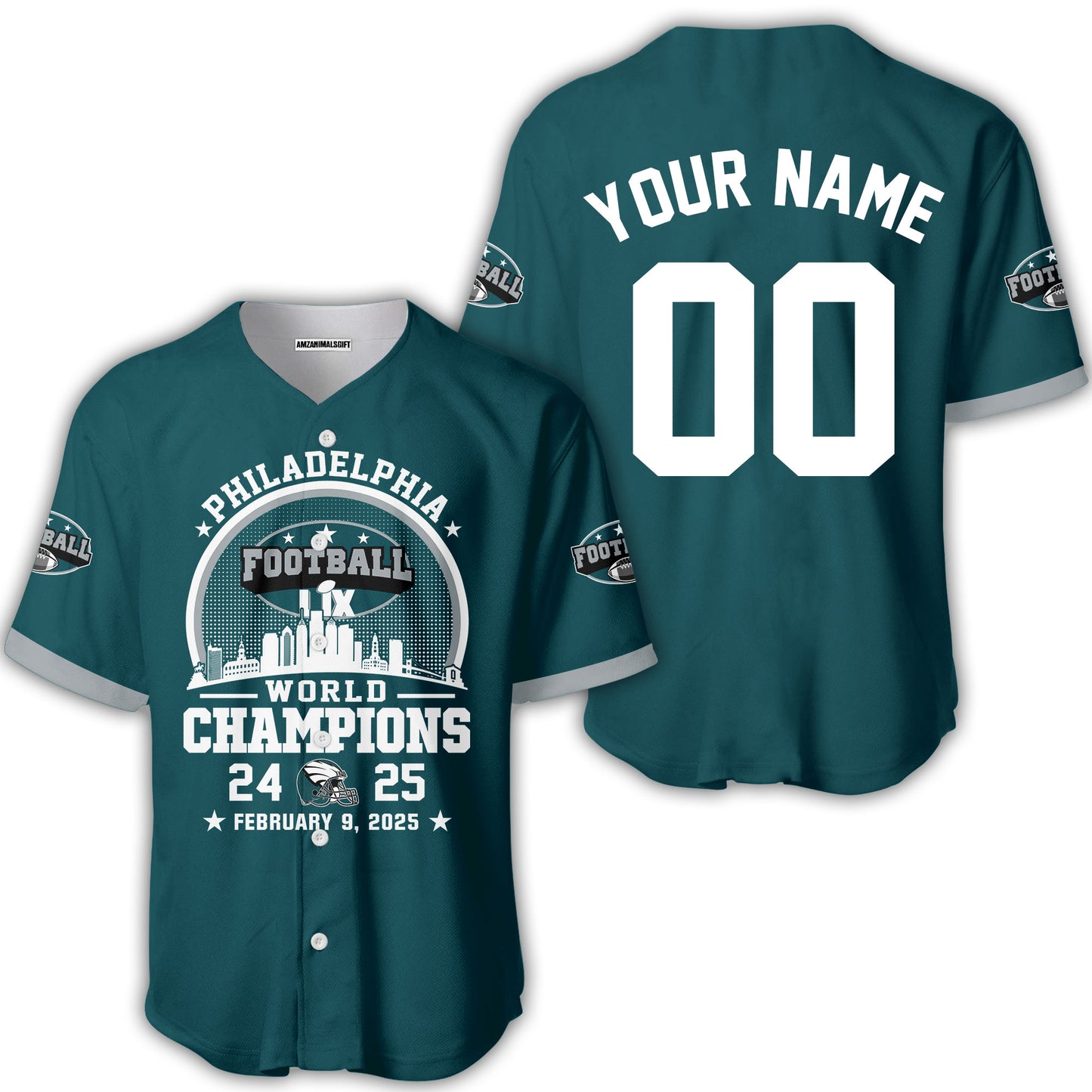 Customized Philadelphia Football LIX 2024-2025 World Champions T-Shirts, Super LIX Champions Philadelphia Football Apparel