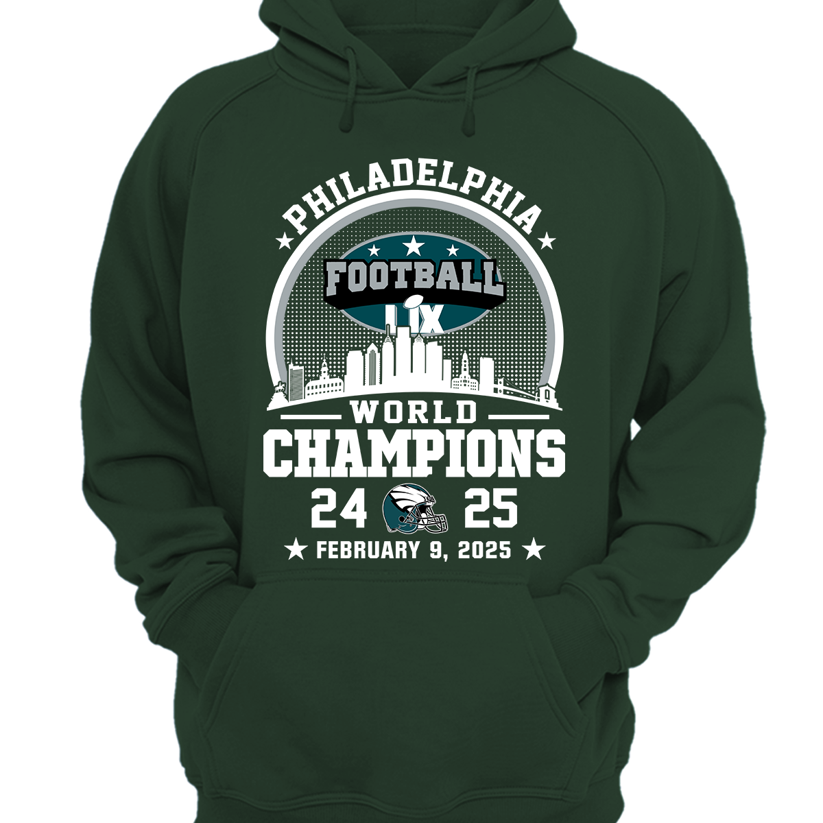 Philadelphia Football Super LIX 2024-2025 World Champions T-Shirt, World Champions 2025 Apparel For Philadelphia Football Lovers