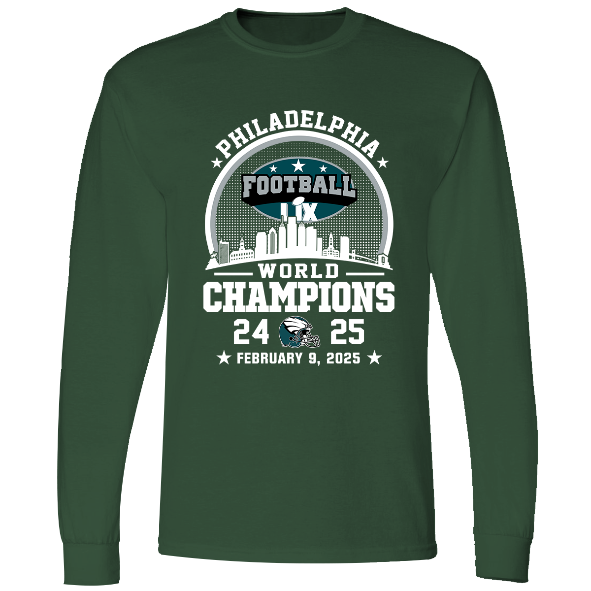 Philadelphia Football Super LIX 2024-2025 World Champions T-Shirt, World Champions 2025 Apparel For Philadelphia Football Lovers