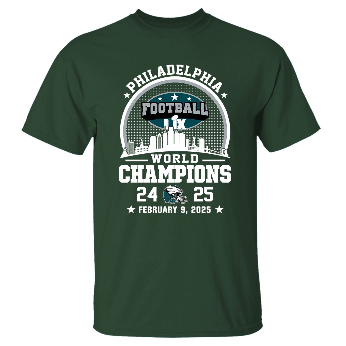 Philadelphia Football Super LIX 2024-2025 World Champions T-Shirt, World Champions 2025 Apparel For Philadelphia Football Lovers